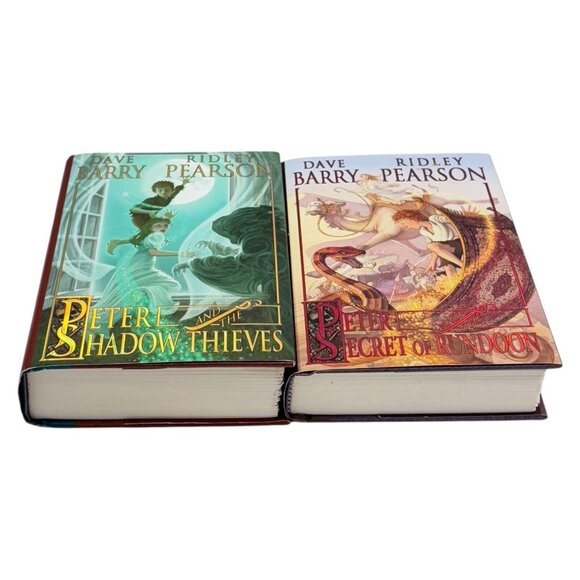 Peter Pan Dave Barry Ridley Lot 2 Rundoon Shadow Thieves Book HC DJ First Ed - Picture 8 of 10
